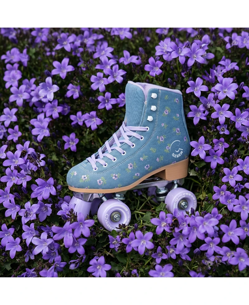 C7skates Forget Me Not Quad Roller Skates (Floral Field