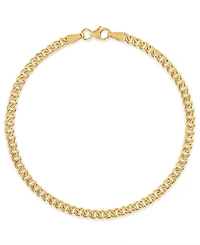 Macy's Double-Sided Cuban Chain 8.5" Bracelet 10k Yellow Gold (4mm)