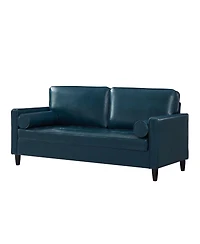 Streamdale Furniture Classic Tufted Faux Sofa with Wood Legs