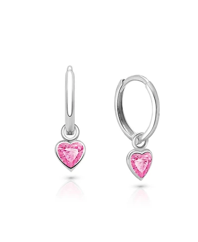 Tiny Blessings Children's Heart Drop Classic Huggie Hoop Earrings