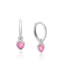 Tiny Blessings Children's Heart Drop Classic Huggie Hoop Earrings