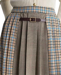 Bcbg Women's Pleated A-Line Long Midi Skirt