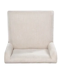 Flynama Rivet Upholstered Dining Chairs Set of 2 with Rubber Wood Legs