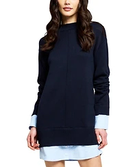 Central Park West Women's Coen Twofer Long-Sleeve Mock-Neck Sweater Dress