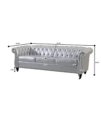 Streamdale Furniture Rolled Arm Chesterfield 3 Seater Sofa