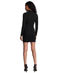 Kenneth Cole Women's Long-Sleeve Cowl Neck Mini Dress