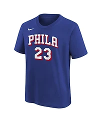 Nike Big Boys and Girls LeBron James Royal Philadelphia 76ers Icon Name Number T-Shirt