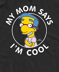Fifth Sun Men's The Simpsons Milhouse My Mom Says I'm Cool Graphic Tank Top