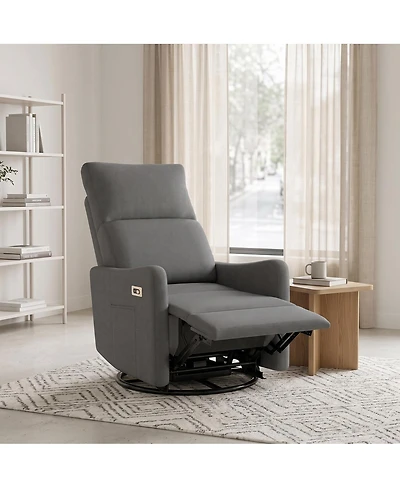 Streamdale Furniture Power Swivel Glider Recliner Chair for Small Spaces