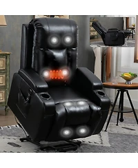 Streamdale Furniture Heavy Duty Power Lift Recliner with Massage, Heating and Usb