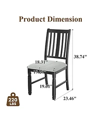 Streamdale Furniture Set of 2 Upholstered Farmhouse Dining Chairs