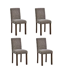 Streamdale Furniture Wooden Dining Chairs Set of 4, Walnut with Padded Seats