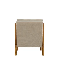 Streamdale Furniture Modern Solid Wood Accent Chair with Nubby Upholstery