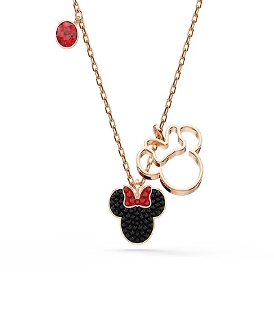 Swarovski Rose Gold-Tone Plated Black Crystals Necklace