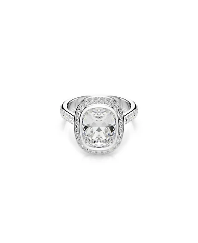 Swarovski Sterling Silver-Plated White Crystals Ring