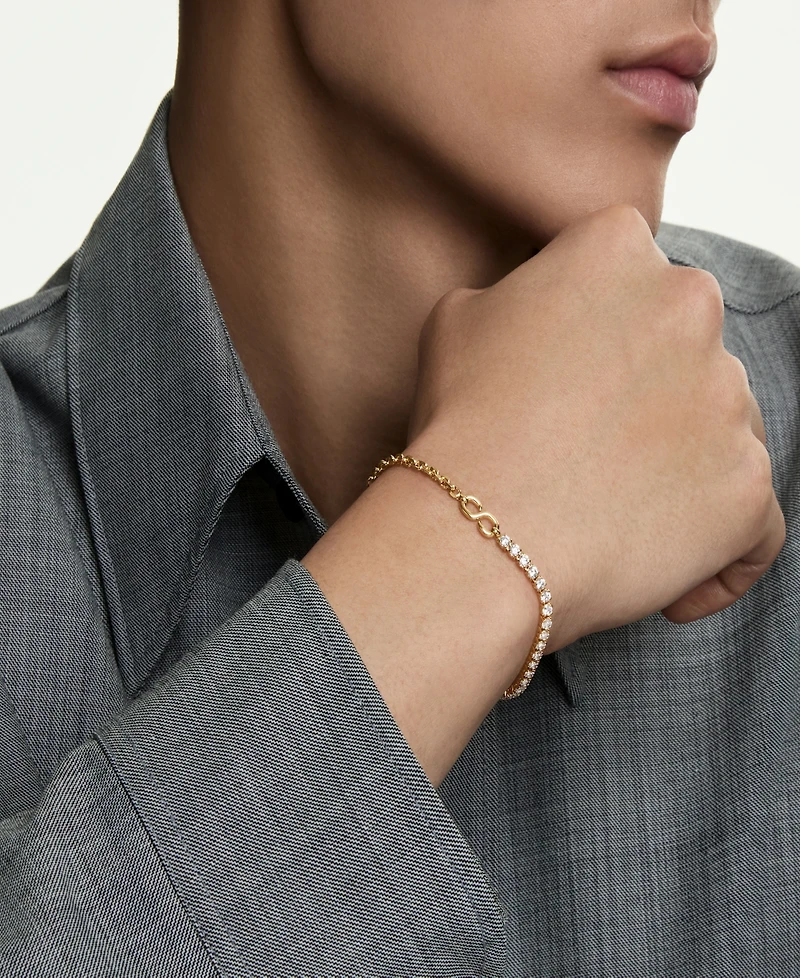 Swarovski Gold-Tone Plated White Crystals Bracelet