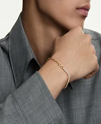 Swarovski Gold-Tone Plated White Crystals Bracelet
