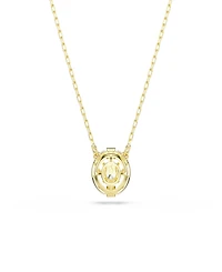 Swarovski Gold-Tone Plated White Crystals Necklace