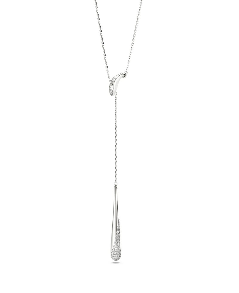 Swarovski Sterling Silver-Plated White Crystals Necklace
