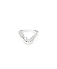 Swarovski Sterling Silver-Plated White Crystals Ring