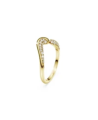 Swarovski Gold-Tone and Sterling Silver-Plated White Crystals Ring