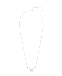 Swarovski Sterling Silver-Plated White Crystals Necklace
