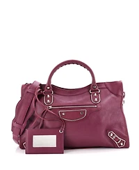Pre-Owned Balenciaga Medium City Classic Metallic Edge Bag Leather