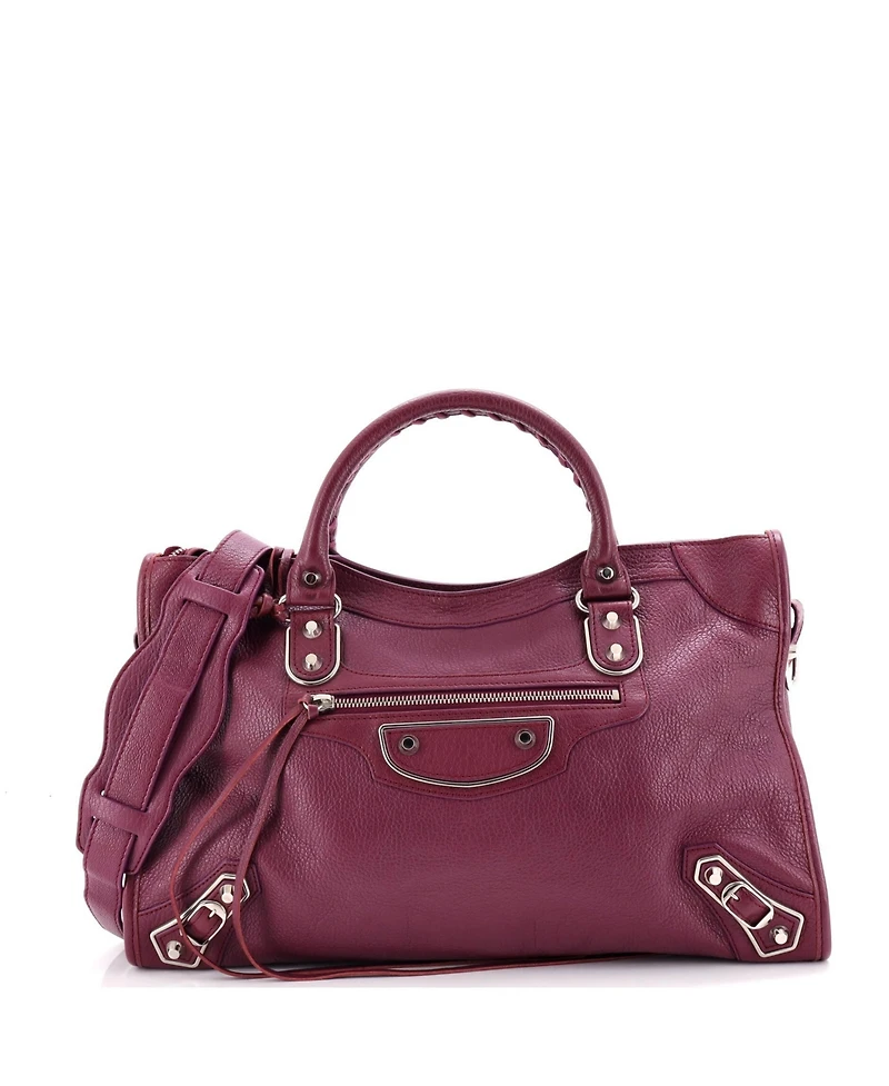 Pre-Owned Balenciaga Medium City Classic Metallic Edge Bag Leather