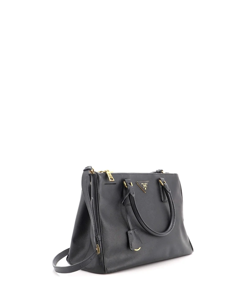 Pre-Owned Prada Medium Double Zip Lux Tote Saffiano Leather