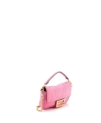 Pre-Owned Fendi Mini Baguette Nm Bag Zucca Embossed Leather