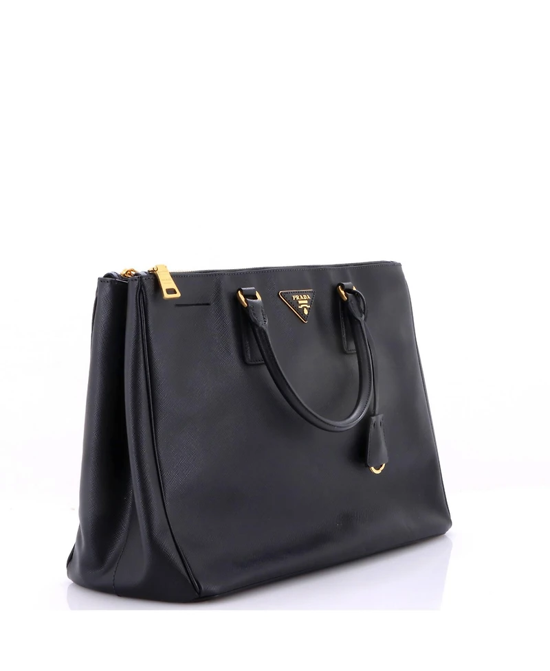 Pre-Owned Prada Large Double Zip Lux Tote Saffiano Leather