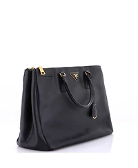 Pre-Owned Prada Large Double Zip Lux Tote Saffiano Leather
