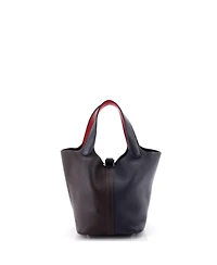 Pre-Owned Hermes Pm Picotin Lock Bag Tricolor Clemence