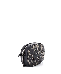 Pre-Owned Gucci Mini Chain Crossbody Bag Arabesque Gg Coated Canvas with Leather