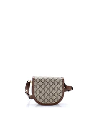 Pre-Owned Gucci Mini Horsebit 1955 Rounded Shoulder Bag Gg Coated Canvas and Leather