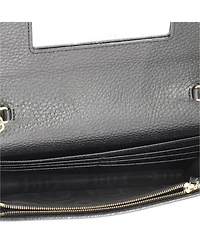 Pre-Owned Gucci Mini Petite Gg Marmont Chain Wallet Leather
