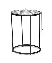Baxton Studio Kaden 19.1" Metal Modern and Contemporary Side Table