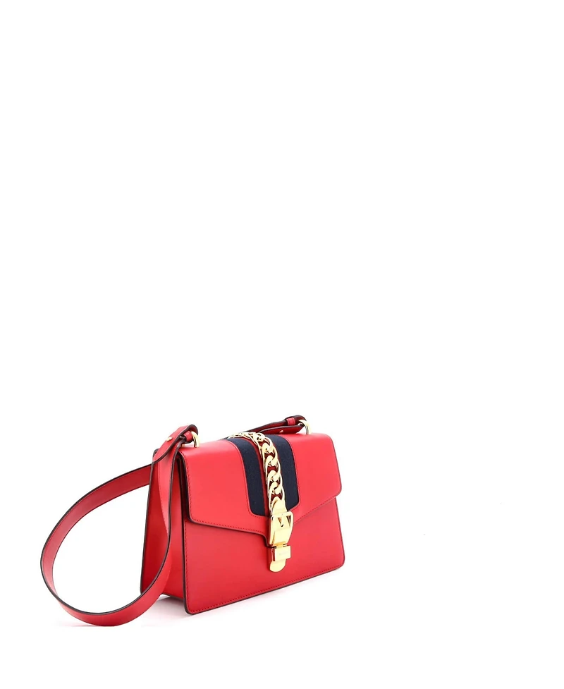 Pre-Owned Gucci Small Sylvie Shoulder Bag Leather