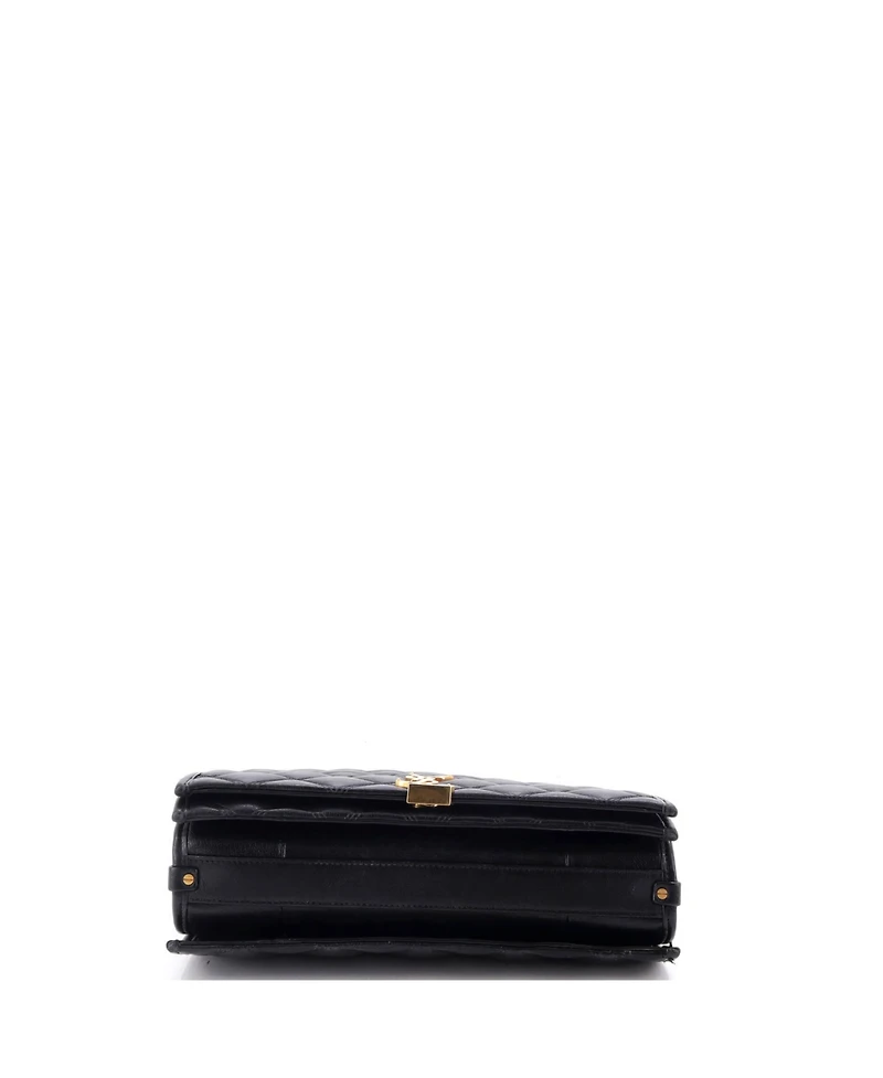 Pre-Owned Saint Laurent Small Becky Shoulder Bag Quilted Leather
