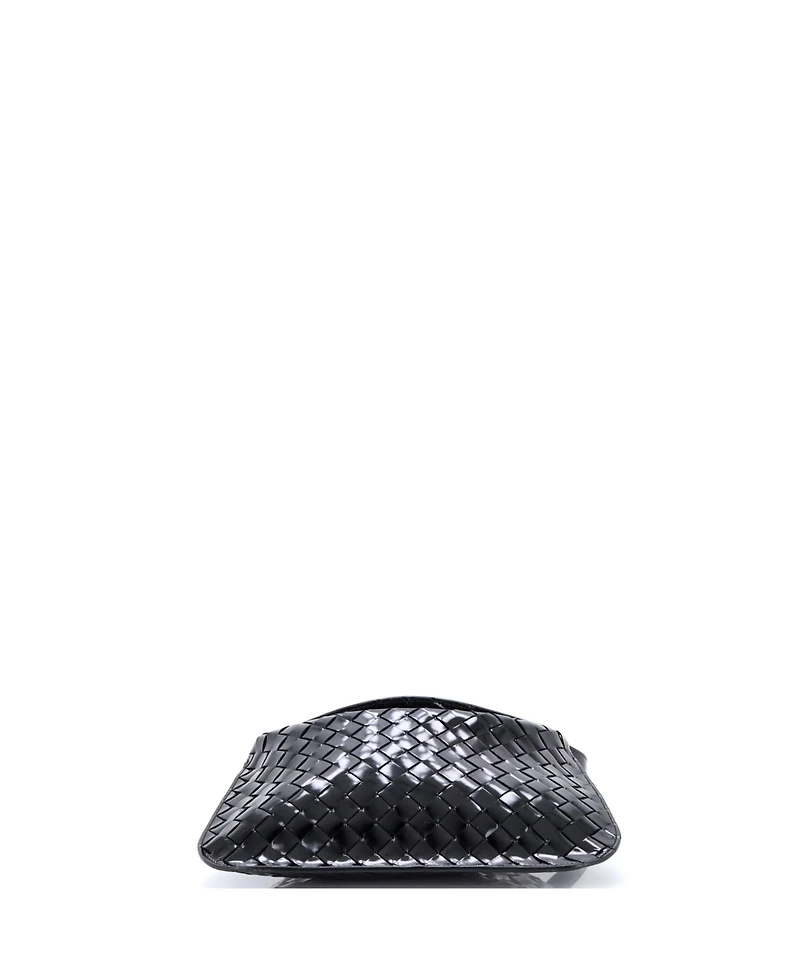 Pre-Owned Bottega Veneta Cradle Fold Over Shoulder Bag Intrecciato Leather