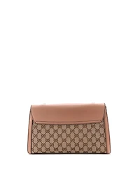 Pre-Owned Gucci Medium Emily Chain Flap Shoulder Bag Gg Canvas and Leather