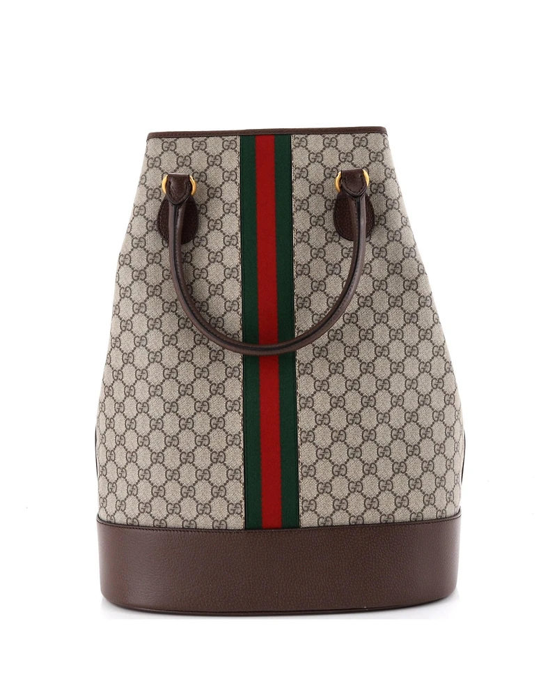 Pre-Owned Gucci Savoy Duffle Bag Gg Coated Canvas