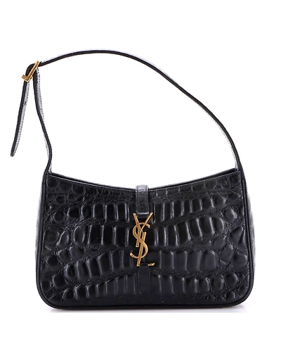 Pre-Owned Saint Laurent Small Le 5 a 7 Hobo Embossed Leather