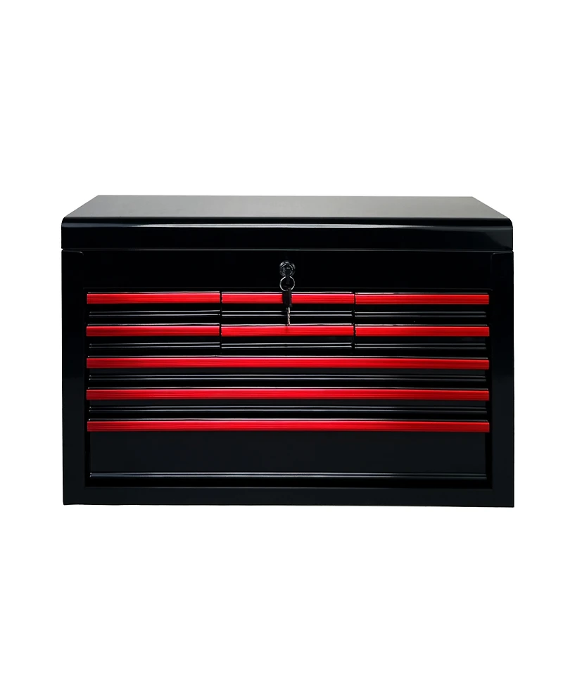 Streamdale Furniture Heavy Duty 24-Inch 9-Drawer Metal Tool Box with Ball Bearing Slides
