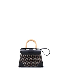 Pre-Owned Goyard Mini Structured Saigon Top Handle Bag Coated Canvas with Leather