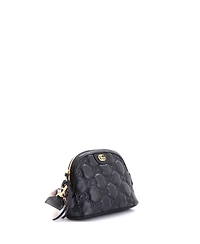 Pre-Owned Gucci Small Dome Chain Zip Shoulder Bag Gg Matelasse Leather