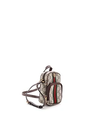 Pre-Owned Gucci Mini Ophidia Top Handle Crossbody Bag Gg Coated Canvas