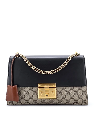 Pre-Owned Gucci Padlock Shoulder Bag Gg Coated Canvas and Leather