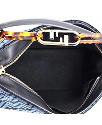 Pre-Owned Fendi O'Lock Zip Shoulder Bag Zucca Chenille