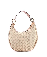 Pre-Owned Gucci Medium Twins Hobo Gg Canvas